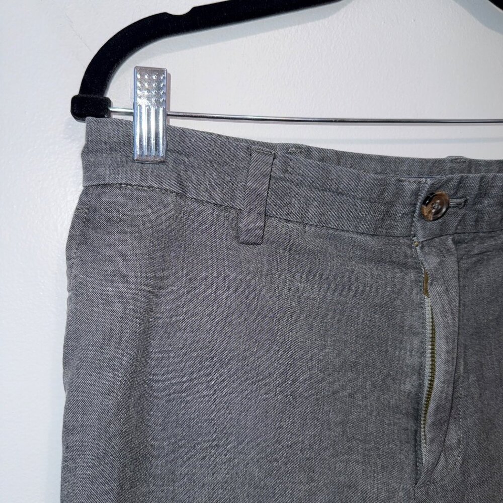 Brooks Brothers Red Fleece Mens Gray Slim Fit Trouser Pants W34 L34 - Picture 2 of 9